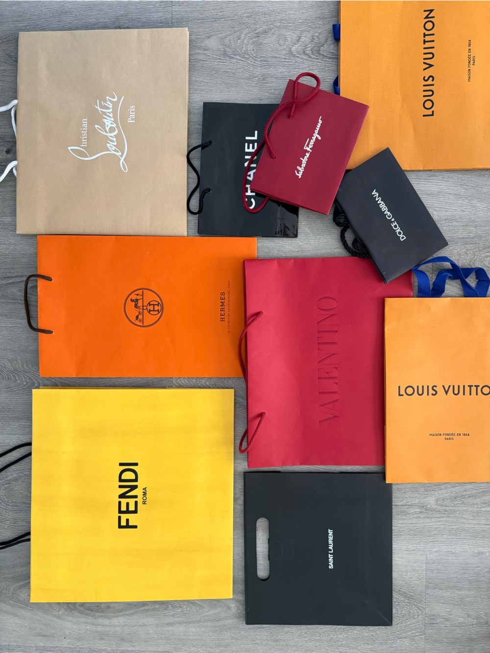 ENTIRE BOX of Designer Shopping Bags!